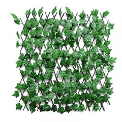 Gard decorativ artificial extensibil, lemn cu frunze iedera 1.0x1.8 M