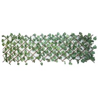 Gard decorativ artificial extensibil, lemn cu frunze iedera 1.0x1.8 M