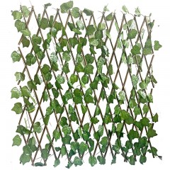 Gard decorativ artificial extensibil, lemn cu frunze vita vie 1.0x1.8 M