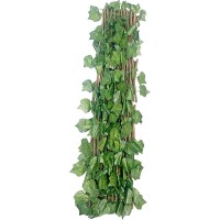 Gard decorativ artificial extensibil, lemn cu frunze vita vie 1.0x1.8 M