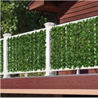 Gard decorativ artificial frunze artar inchis 1.0x3.0 M