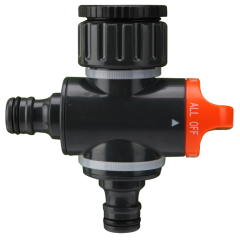 Adaptor doua cai cu robinet,diametru 3/4 - 1 inchi