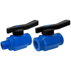 Robinet trecere albastru PPCV,diametru 3/4 inchi,conectare FI-FE
