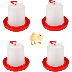 Set de 4 adăpătoare pentru păsări din plastic, kit de adăpare pentru pui, combinație de hrănitoare