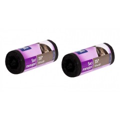 Set 2 x saci menajer HDPE negru 35 L, 50 buc (ropack)