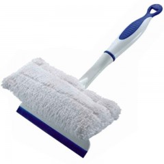 Racletă geam cu lamelă cauciuc și spălător microfibră,270x200 mm Racletă geam cu lamelă cauciuc și spălător microfibră,270x200 mm