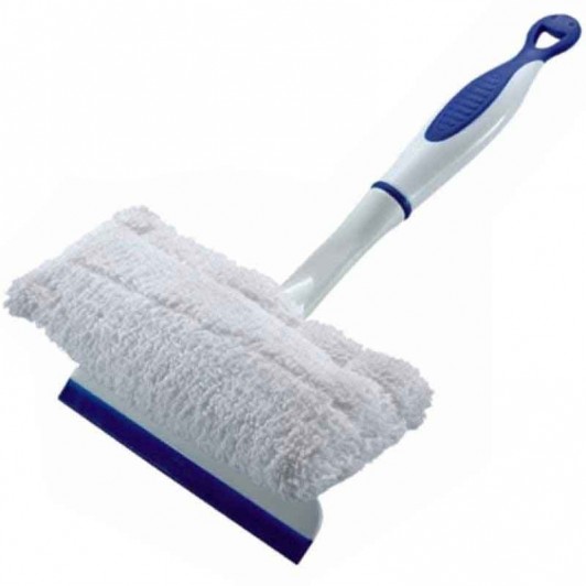 Racletă geam cu lamelă cauciuc și spălător microfibră,270x200 mm