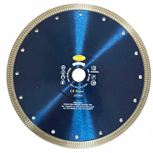 Disc diamantat pentru ceramica,dimensiuni 230x1.8x10x22.23 mm