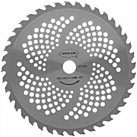 Disc cosire pentru motocoasa,dimensiuni TCT 250x25.4x1.3 mm,40T
