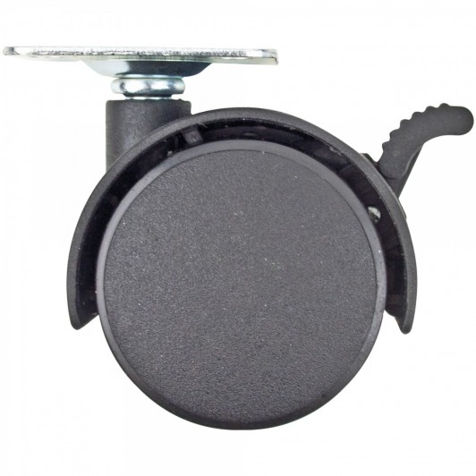 Set 4 roti mobila plate plastic, frana,40 mm