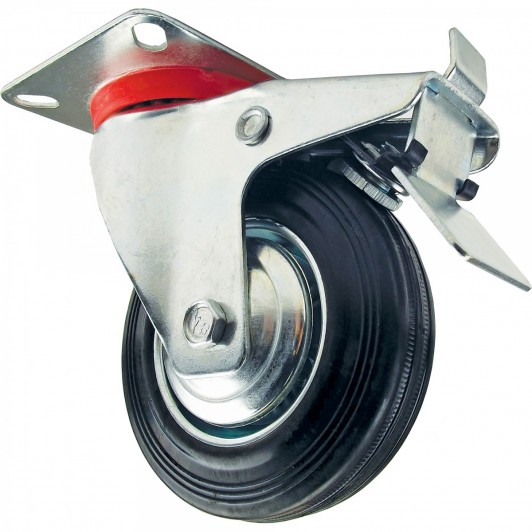 Roata furca pivotanta, frana,75x22 mm