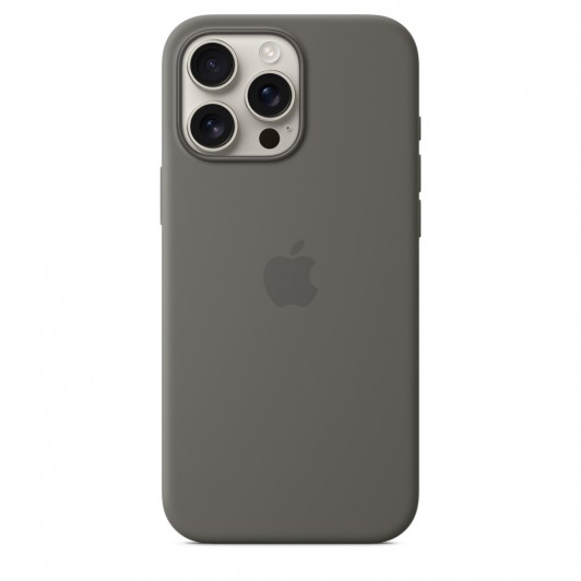 Husa sillicon Apple Stone Grey pentru iPhone 16 Pro max
