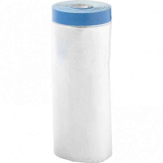 FOLIE PROTECTIE CU BANDA ADEZIVA 180 CM x 20 M, LATIME ADEZIVA 17 MM FOLIE PROTECTIE CU BANDA ADEZIVA 180 CM x 20 M, LATIME ADEZIVA 17 MM