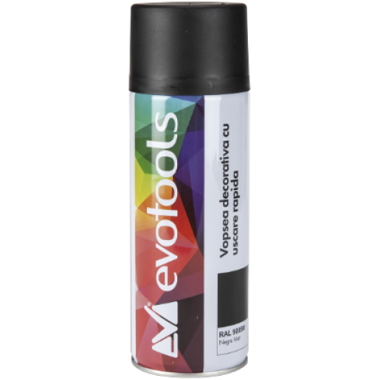Spray-de vopsea  negru mat pentru temperaturi înalte