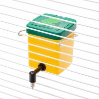 Adăpătoare pentru iepuri galben/verde, din plastic,capacitate: 0,5 litri