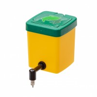 Adăpătoare pentru iepuri galben/verde, din plastic,capacitate: 0,5 litri