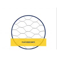 Plasa rabitz zincata, latime 1 metru x lungime 50 metri, grosime sarma  0.6 mm