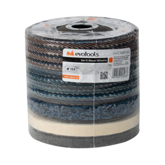 Set 11discuri abrazive diametru exterior 125 mm