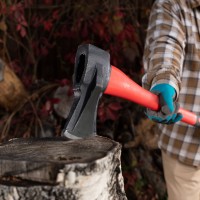 Topor cu pană pentru despicat 2000 g, coadă din fibră de sticlă cauciucată 880 mm