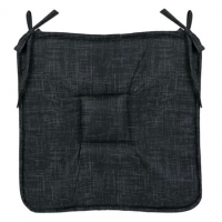 Set 4 perne pentru scaun, negre, 39 x 39 cm