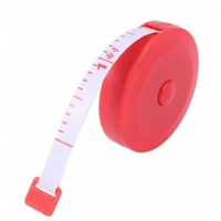 Centimetru croitorie, tip rola retractabila, rosu, 150 cm