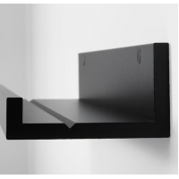 Polita din MDF neagra, feronerie inclusa, 55x12 cm