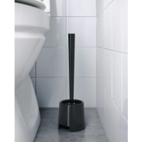 Perie neagra WC, cu suport, 36 cm