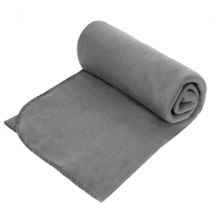 Patura de pat, material fleece moale, poliester, gri, 220x150 cm