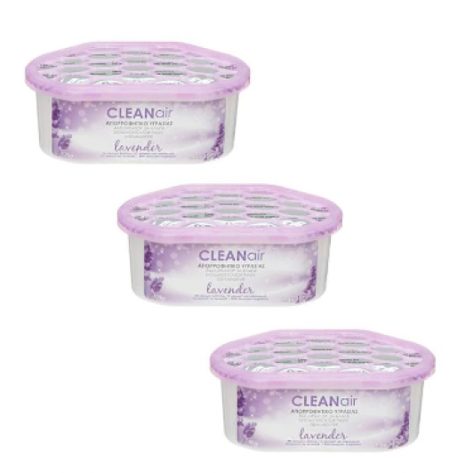 Set 3 absorbanti umiditate 100 g x 3 buc, acopera spatii de pana la 35 m², parfum de lavanda