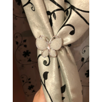 Brosa eleganta cu magnet, pentru perdea sau draperie, model fluture, 20 cm