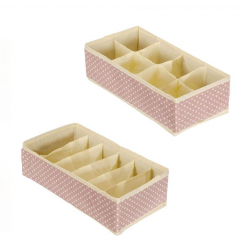 Set 2 organizatoare sertar, pentru lenjerie intima, sosete sau alte obiecte mici, 30 x 15 x 9 cm