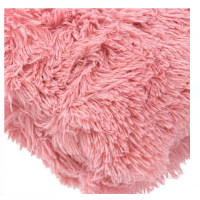 Perna decorativa pufoasa, roz, 25 x 25 cm