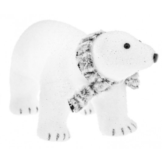 Figurina decorativa din spuma, model  urs polar, 29 cm