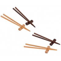 Set 4 perechi chopsticks premium, cu suport, lemn, 25 cm
