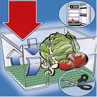 Covoras absorbant pentru legume/fructe, anti-bacterian/anti-mucegai, 47x30cm, verde