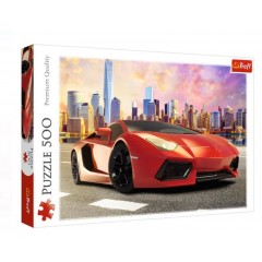 Puzzle model Lamborghini rosu, 500 de piese