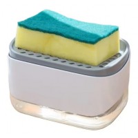 Set Dispenser pentru detergent lichid +  Burete, 14x10x8 cm