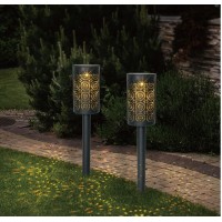 Lampa Solar LED, model Mandala reliefat, 29.5 cm