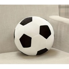 Jucarie de plus, minge de fotbal, alb-negru, 20 cm