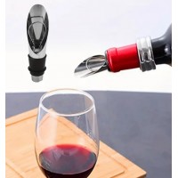 Set 2 dopuri metalice pentru sticlele de vin, permite servirea bauturii, 7x2 cm