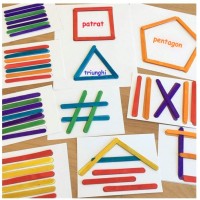 Set 100 betisoare pentru creatii, educationale, colorate, 11 cm