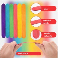 Set 100 betisoare pentru creatii, educationale, colorate, 11 cm