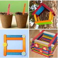 Set 100 betisoare pentru creatii, educationale, colorate, 11 cm