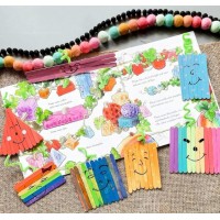 Set 100 betisoare pentru creatii, educationale, colorate, 11 cm