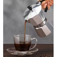 Espressor cafea tip Mocapot, din aluminiu, 17 cm