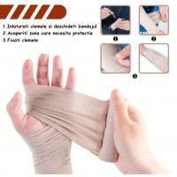 Bandaj elastic, prindere cu doua cleme