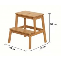 Scaun inaltator tip taburet, lemn de bambus, 43x50 cm