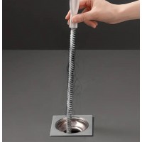 Spirala metalica, flexibila, tip perie, pentru curatarea sifoanelor de scurgere sau a tevilor, 50 cm