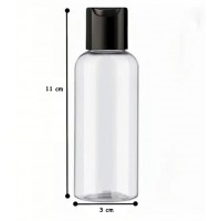 Set 3 recipiente pentru calatorie, transparente, capac cu filet si picurator, 50 ml