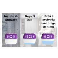 Dezumidificator cu parfum de lavanda, 2 rezerve incluse, acopera spatii de pana la 35 m², 400 g